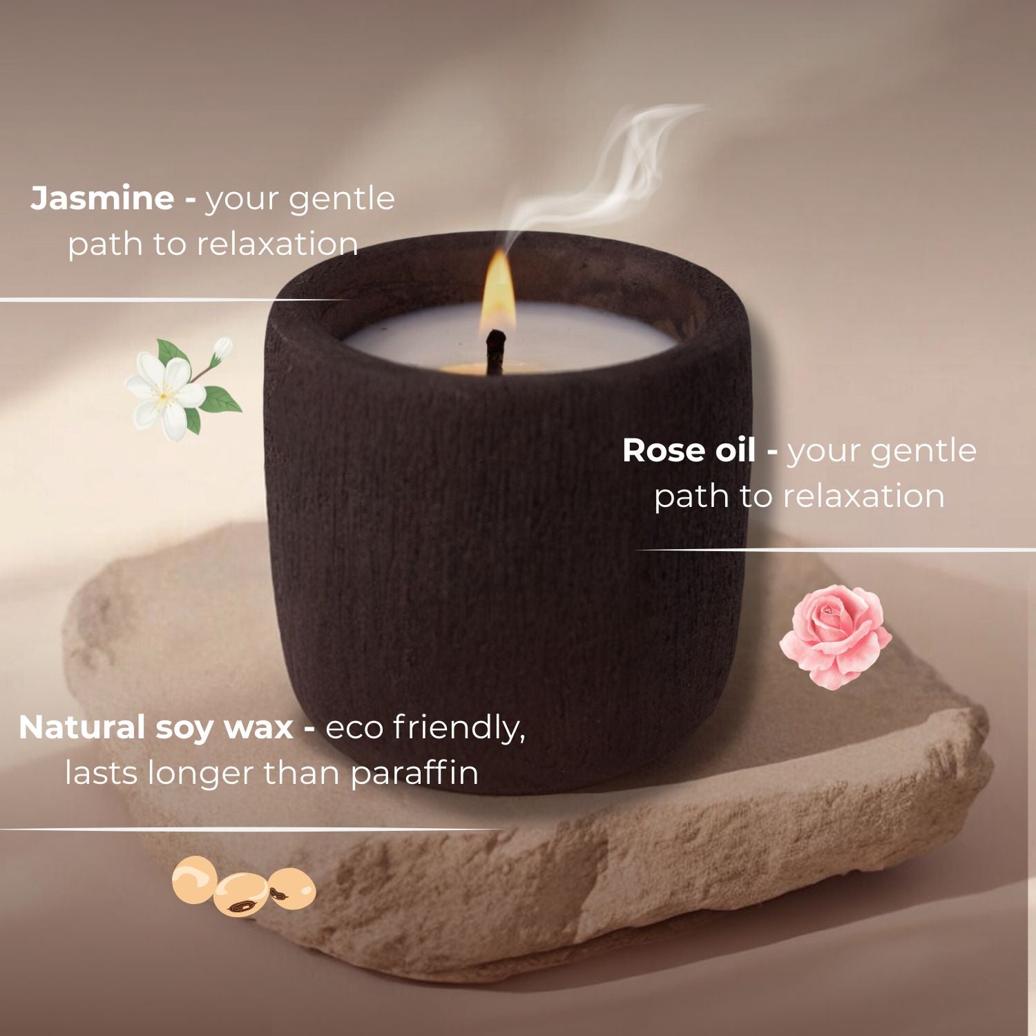 The Ancient Scent Candle — A Ritual of Jasmine & Rose